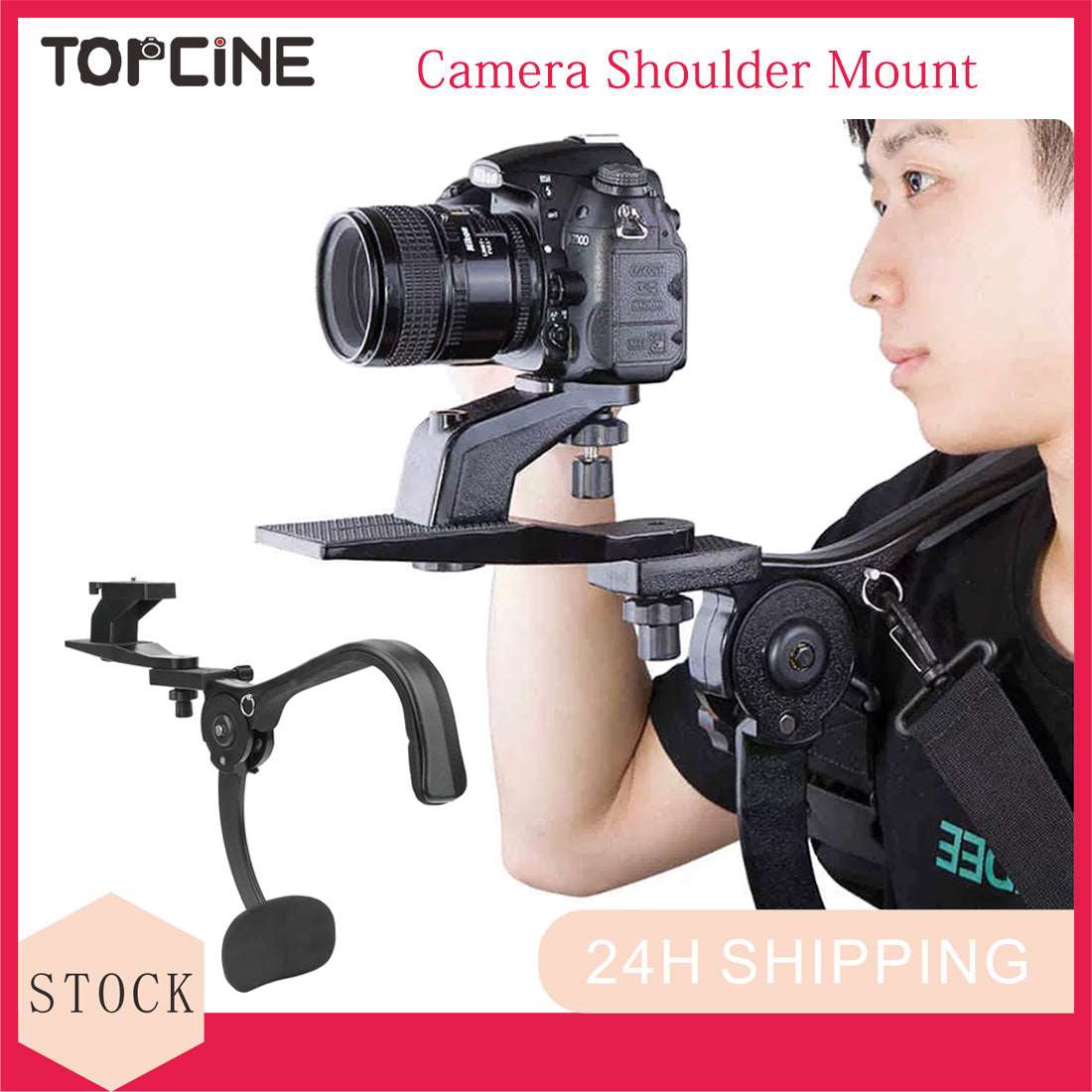 Camera shock absorber mount top