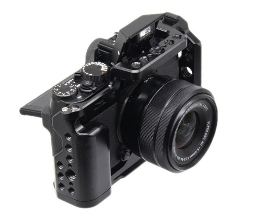 Fujifilm XT30 XT30II XT20 XT10 Aluminum Cage with Cold Shoe Mount Arca Quick Release Baseplate Horizontal and Vertical Shooting