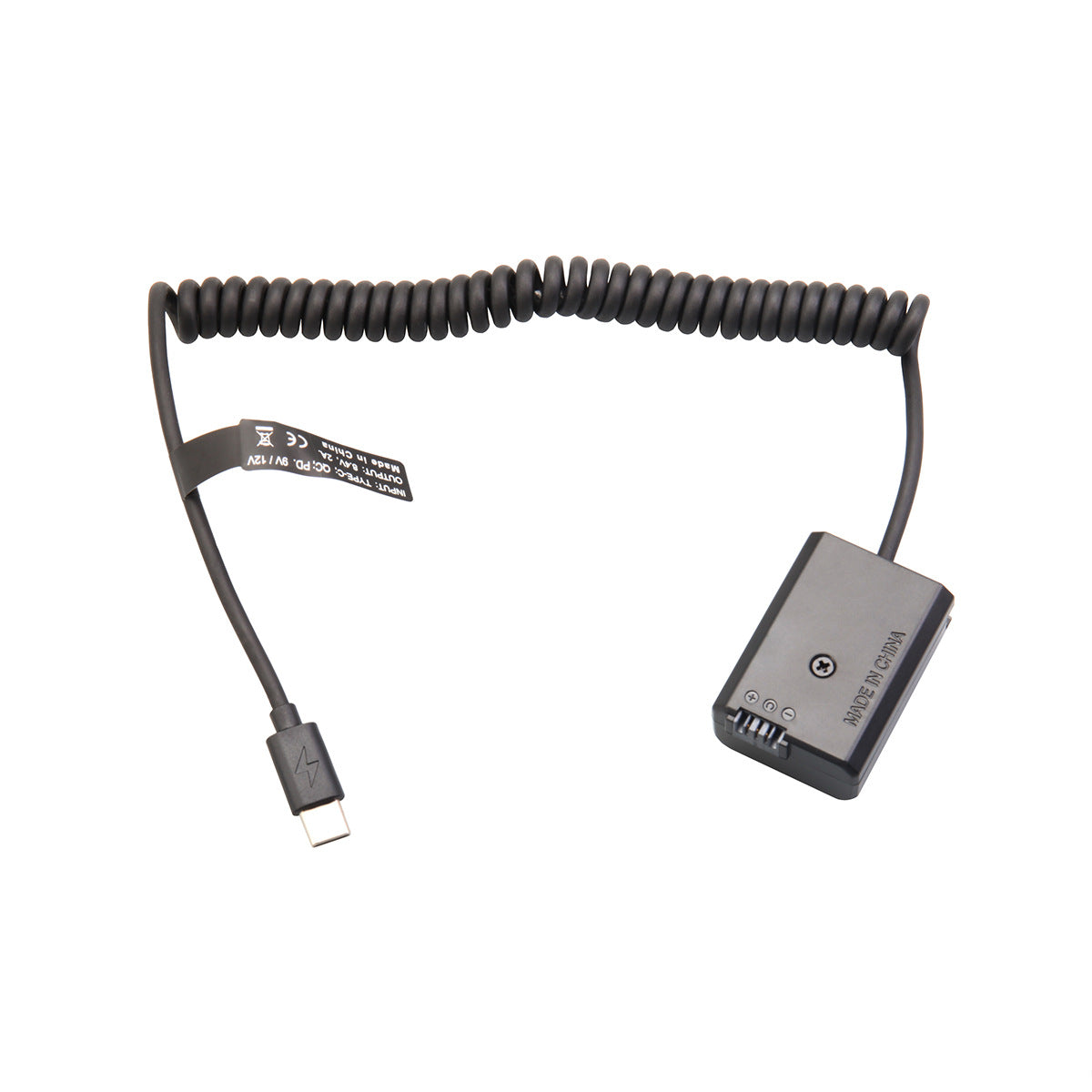 Topcine NP-FW50 Dummy Battery with USB-C(Type-C) PD Power Adapter Coiled Cable for Sony A7、A7R A7S A7M A7R2 A6500 A6400 A6300、A5100 A5000 A3000 ZV-E10 RX10 NEX3/5/7 A55Cameras  TOPCINE   