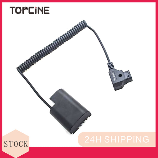 Topcine D-Tap to DMW-BLF19 Dummy Battery Adapter Cable Coiled For Panasonic DMC GH3 GH4 GH5 GH5S Cameras dummy battery TOPCINE   