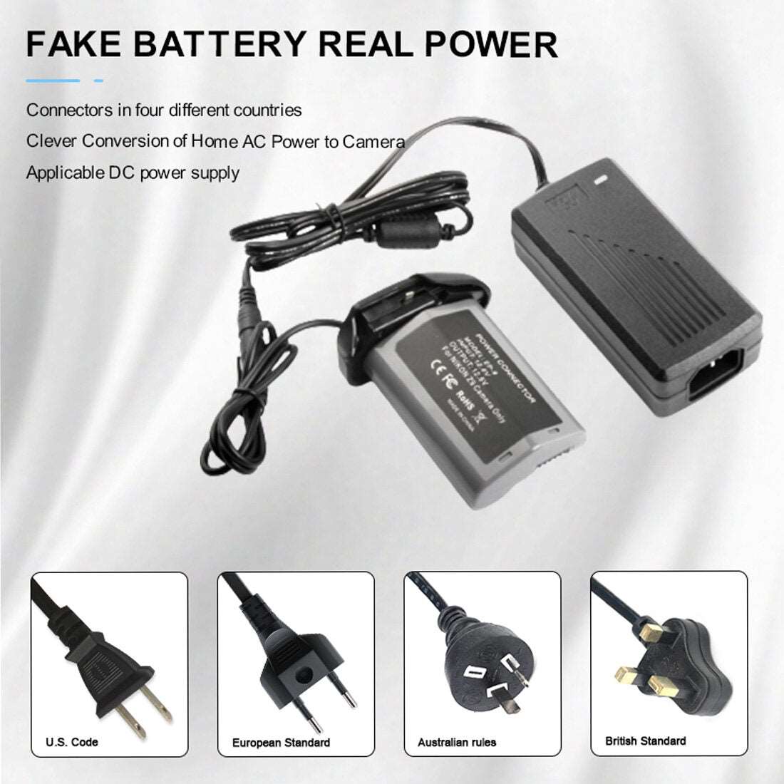 TOPCINE 12V AC Power Adapter Kit AC-EP-9 EP-9 Dummy Battery EP9 DC Coupler for Nikon Z9 Mirrorless Camera  TOPCINE   