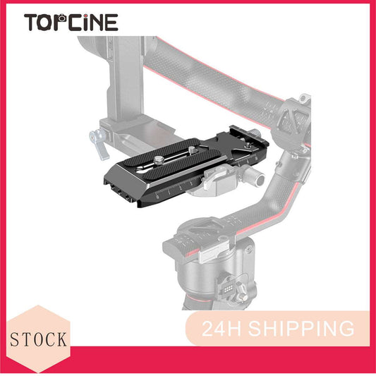 TOPCINE DSLR Camera Gimbal Plate Quick Release Mounting Plate with M4,1/4 inch Screw Holes 38mm Universal Arca Groove Compatible for DJI Ronin RS2 /RSC2 Stabilizer Quick Release Plate camera plate TOPCINE   