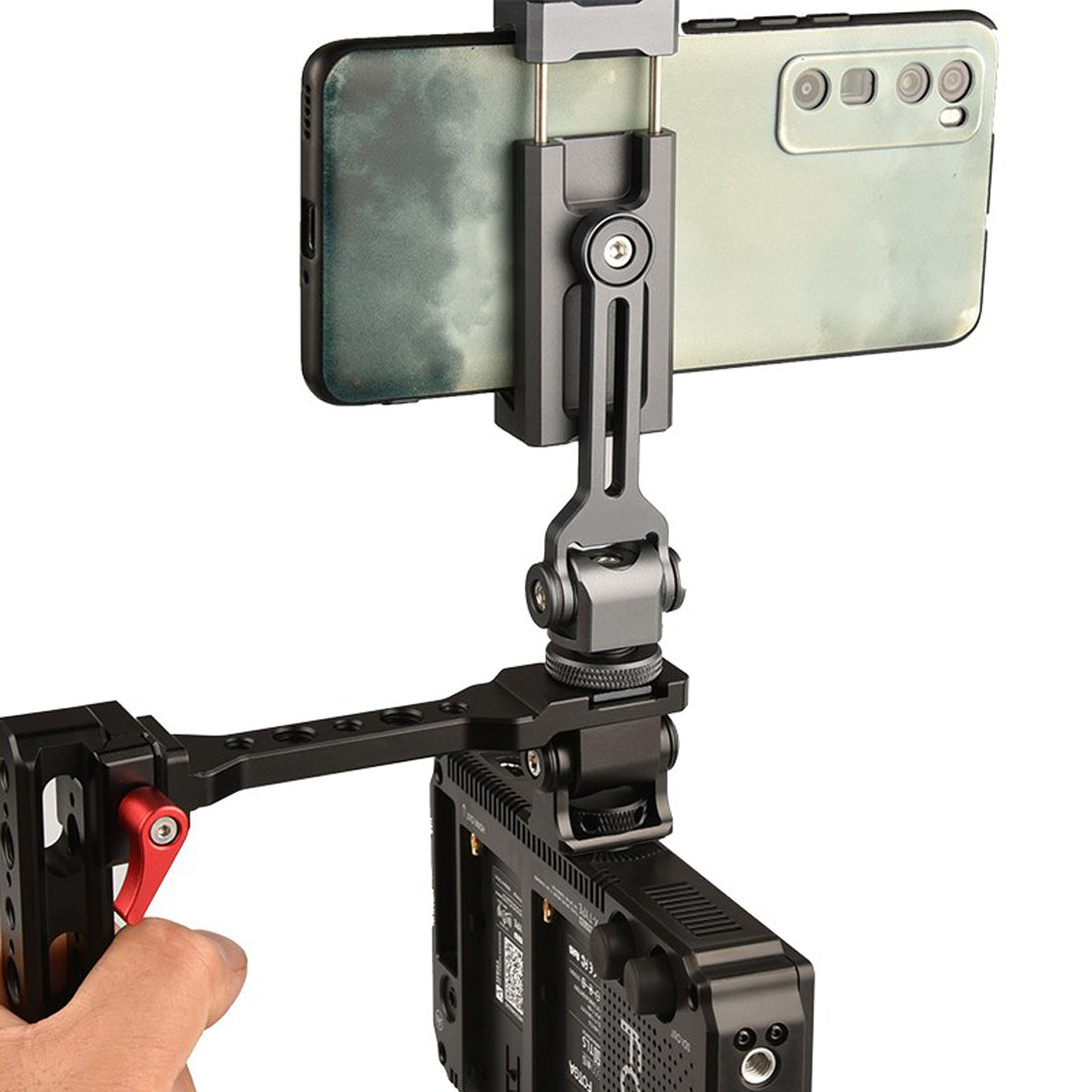 Topcine RS3 Gimbal Monitor Mount RS2 Handle Extension Plate with 1/4" Thread Cold Shoe Mount for Mic Light Compatible for DJI Ronin RS 3/RS 3 PRO/RS 3 Mini/RS 2/RSC 2 Gimbal Stabilizer  TOPCINE   