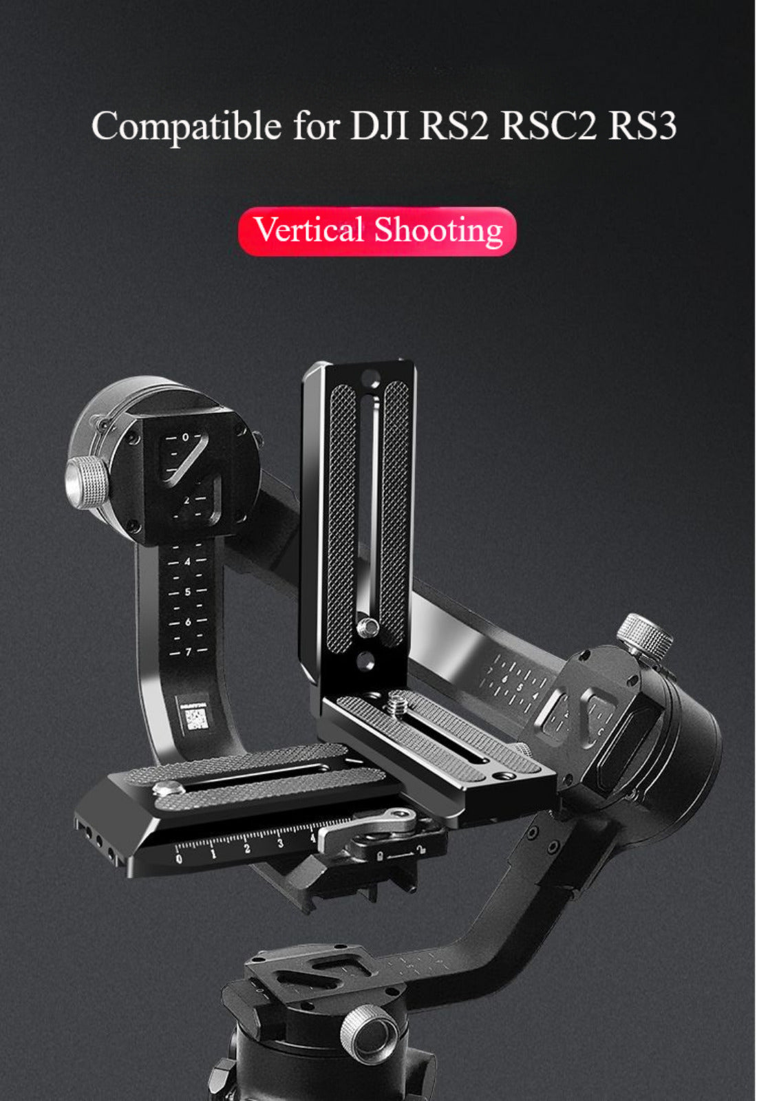 Camera Plate for DJI RS2 RS3 Quick Release L Plate for Vertical and Horizontal Shooting