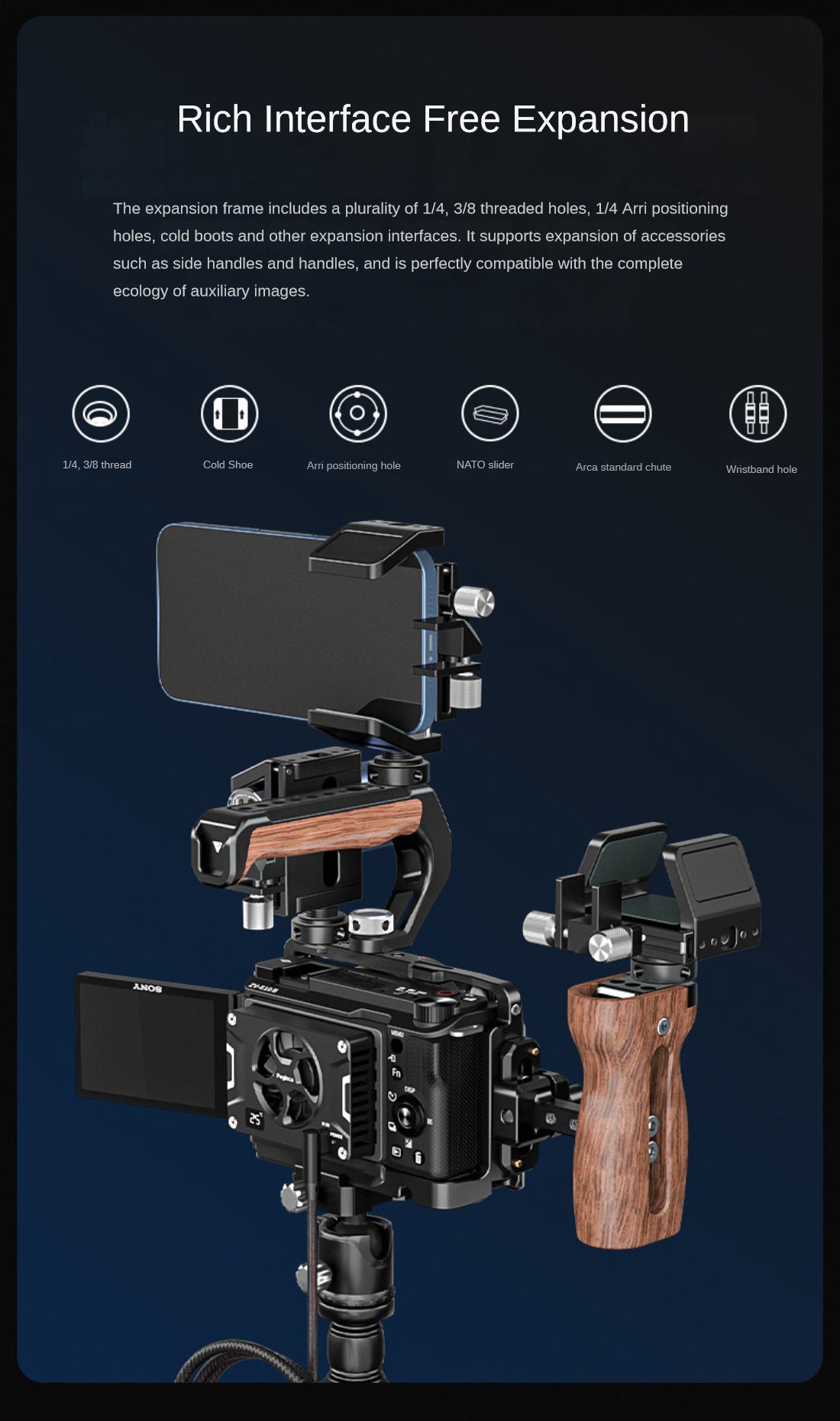 Topcine Camera Cage for Sony ZV-E10 II