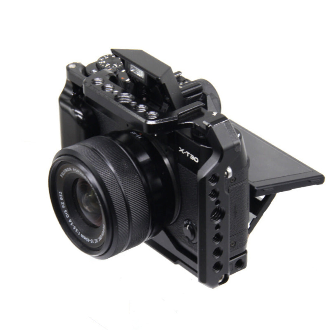 Fujifilm XT30 XT30II XT20 XT10 Aluminum Cage with Cold Shoe Mount Arca Quick Release Baseplate Horizontal and Vertical Shooting