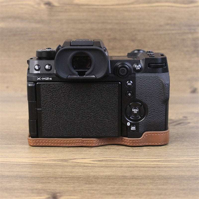 TOPCINE FUJIFILM X-H2S Leather Camera Half Base Body Case Cover Protector for Fujifilm Fuji XH2S Camera  TOPCINE   