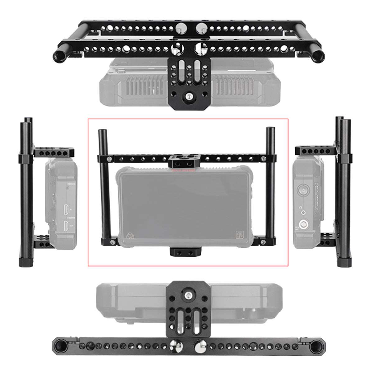 Topcine Director's Cage for Camera Monitors. Cage Fits to LCD Monitors from 7" to 10" Secure Support, Comfortable Handheld Shooting with Dual Grip Handles  TOPCINE   