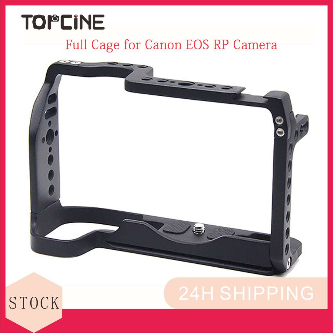 Topcine EOS RP Cage for Canon EOS RP Camera with 3/8“ Arri Locating and Cold Shoe Mount Extension for Microphone/ Light  TOPCINE   