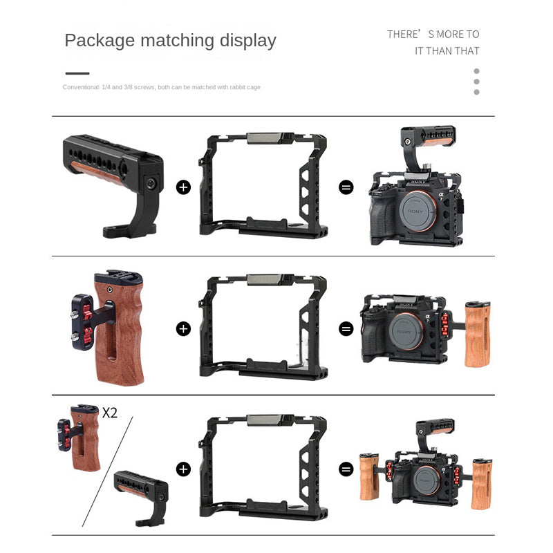 Full Cage Sony A7 IV A7M4 Camera Cage Rig for Sony Alpha 7 IV/A7M III/A7R III with  ARRI-  style Mounts Cold Shoe Mounts Multi-Mounting Options  TOPCINE   