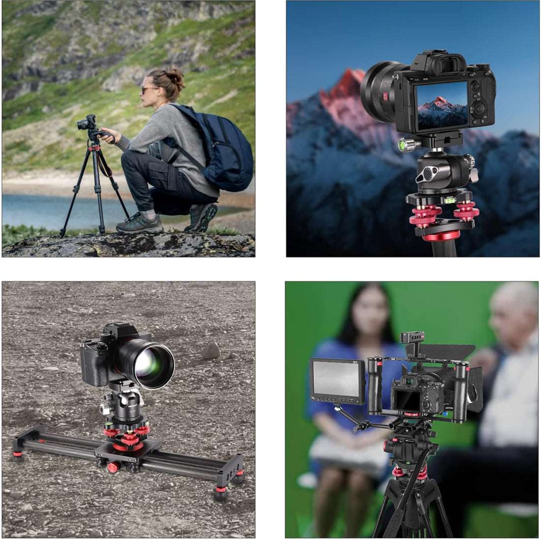 Topcine Camera Leveler Tripod Leveling Base Tri-Wheel Head for Macro Photography Aluminum Bubble Level 3 Axis Level with +/-5 Degree Precision Adjustment for DSLR Camera Rotator Panoramic Head  TOPCINE   