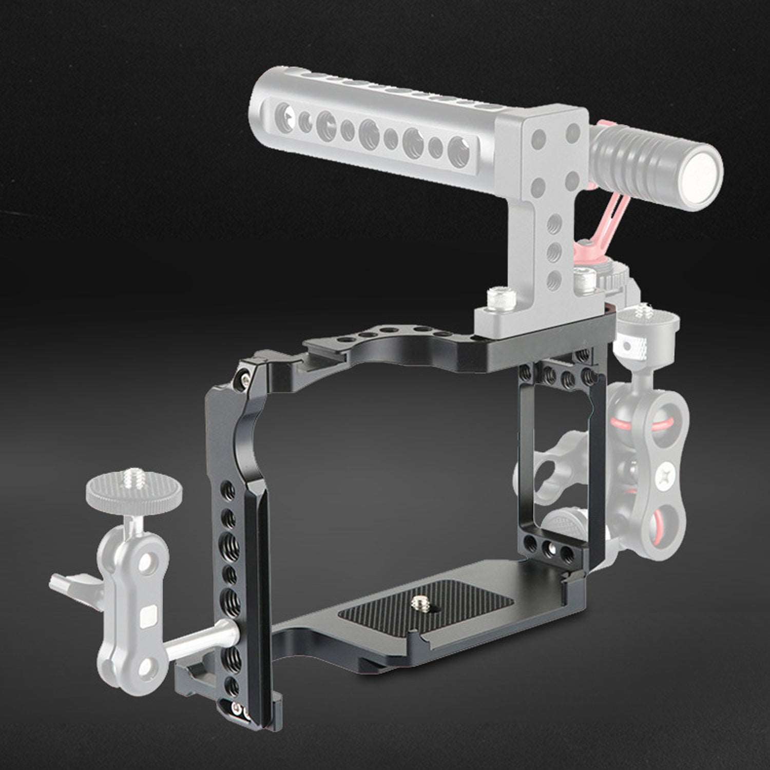 Topcine Camera Cage for Canon EOS 5D Mark II III IV DSLR Camera Case with Dual Cold Shoe Mount for Canon EOS 5D4 5D3 5D2 Camera Rig camera cage TOPCINE   