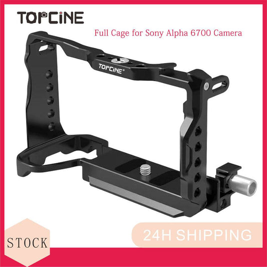 Topcine A6700 Cage Kit for Sony Alpha 6700 Camera, with a Cable Clamp for HDMI,with Arri Locating Holes and Cold Shoe Extension for Microphone/ Light  TOPCINE   