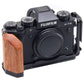 Topcine L-Shape Bracket Wooden Grip for FUJIFILM X-T5,Wooden Handle L Bracket Compatible Quick Release L Plate,Built-in wrench and Cold Shoe  TOPCINE   