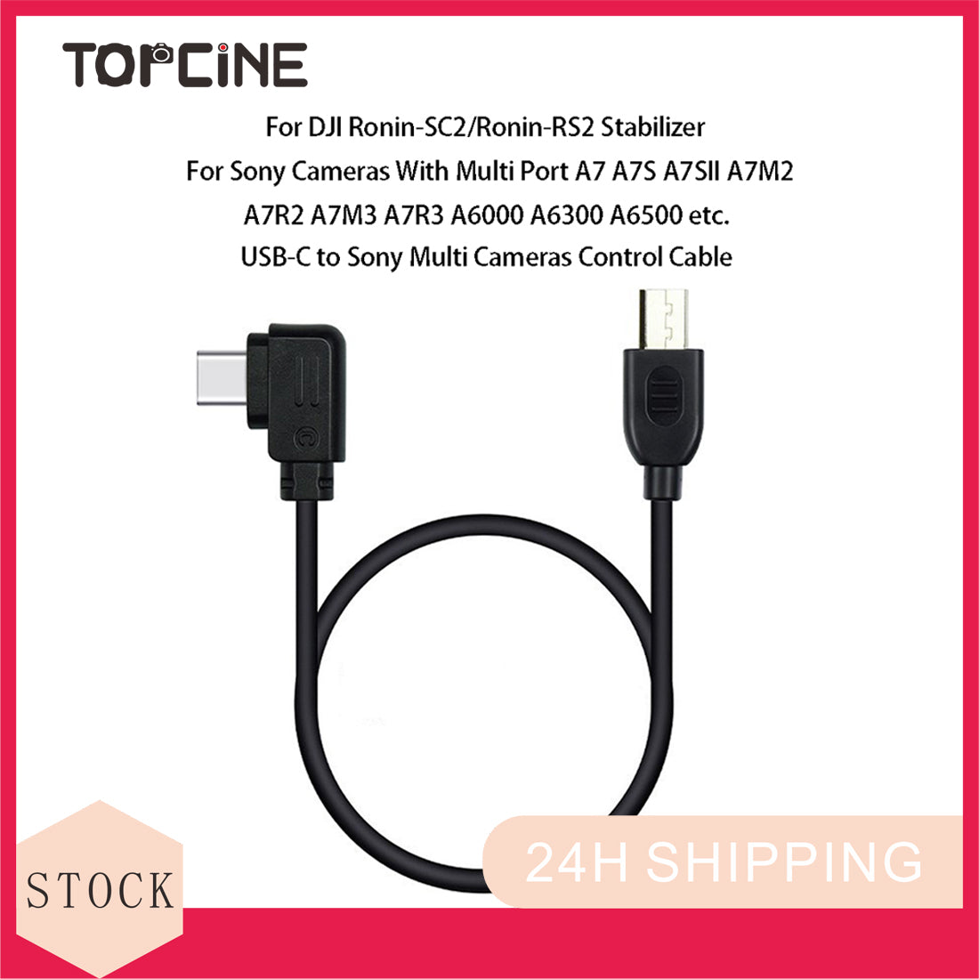 Topcine For DJI Ronin SC2/Ronin RS2 Stabilizer Sony Camera Control Cable USB-C to Sony Camera Multi USB Port For Sony A7 A7S A7SII A7M2 A7R2 A7M3 A7R3 A6000 A6300 A6500 etc.  TOPCINE   