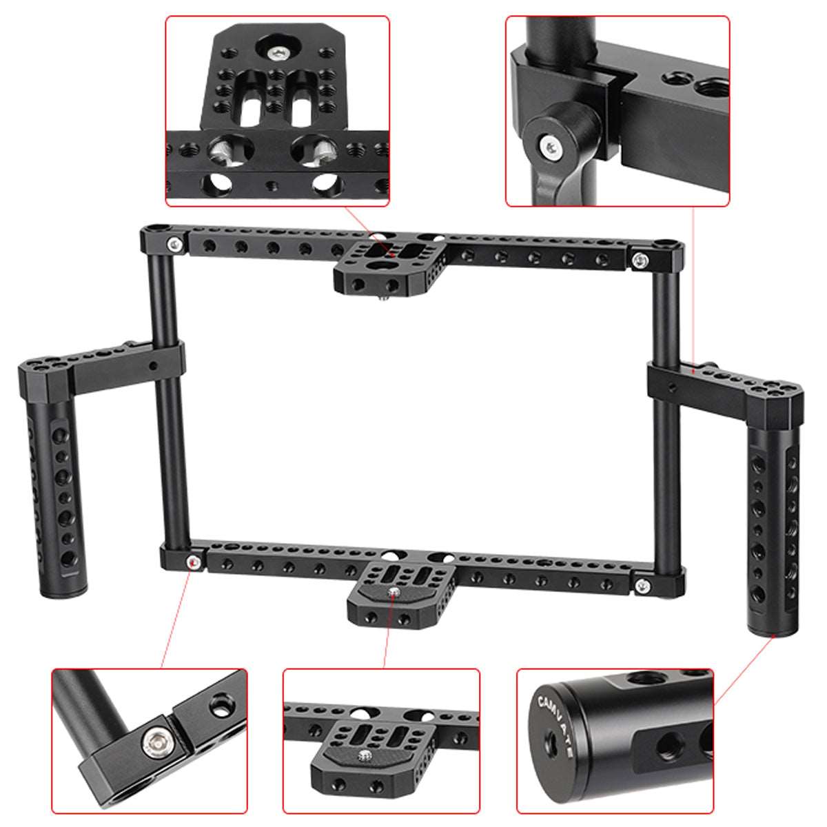 Topcine Director's Cage for Camera Monitors. Cage Fits to LCD Monitors from 7" to 10" Secure Support, Comfortable Handheld Shooting with Dual Grip Handles  TOPCINE   