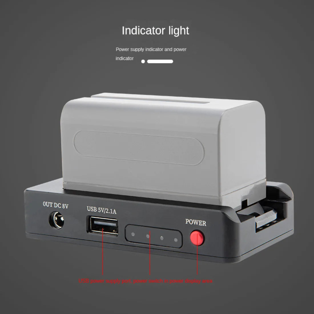 Topcine NP-F Battery Adapter Mount Plate with USB Port and Dual DC 12V 8V Outputs Compatible with BMPCC 4K 6K Pro Canon EOS R5 C Sony NP-F970 F960 F770 F750 F570 F550 Battery  TOPCINE   