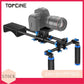 Topcine Camera Shoulder Rig Portable FilmMaker System, With Soft Rubber Shoulder Pad And Camera/Camcorder Mount Dual-hand Handgrip For DSLR Video Cameras DV Camcorder,Compatible with DSLR/Digital Camera/Video Camera And more camera shoulder rig set TOPCINE   