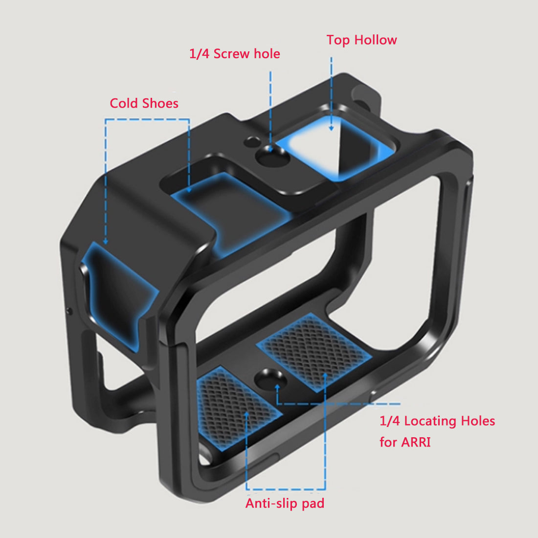 Topcine Metal Case for GoPro Hero 11/Hero 10/9 Black, Aluminum Alloy Protective Cage with Cold Shoe Mount & 52mm UV Protective Lens  TOPCINE   