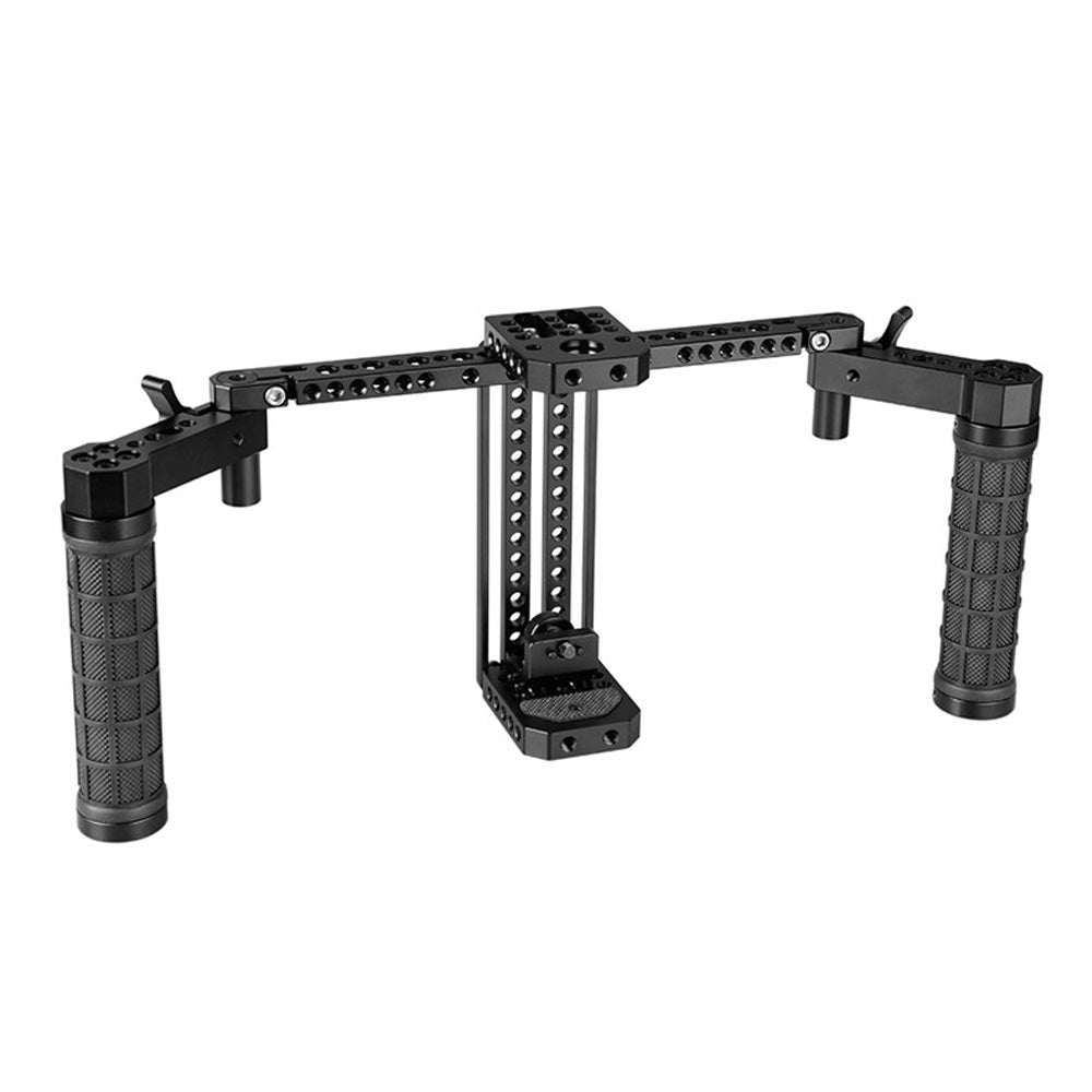 Director's Cage for Camera Monitors. Adjustable 7" Monitor Cage Rig With Dual Rubber Handles & Support Bracket Accessory for SmallHD 700 Series  TOPCINE   