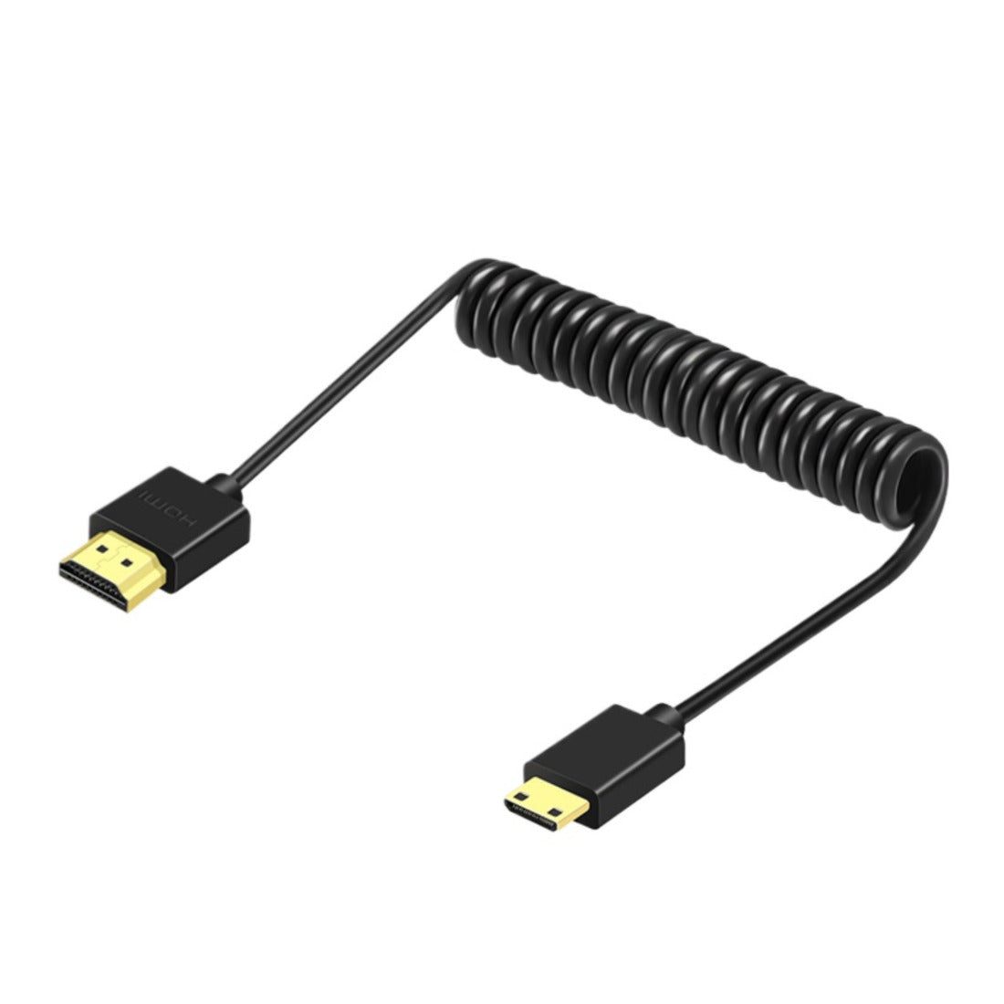 Topcine HDMI 2.0 4K 60P Cable Ultra Soft Cable Atomos HDMI Cable to Micro HDMI Coiled Short HDMI A to Mini HDMI