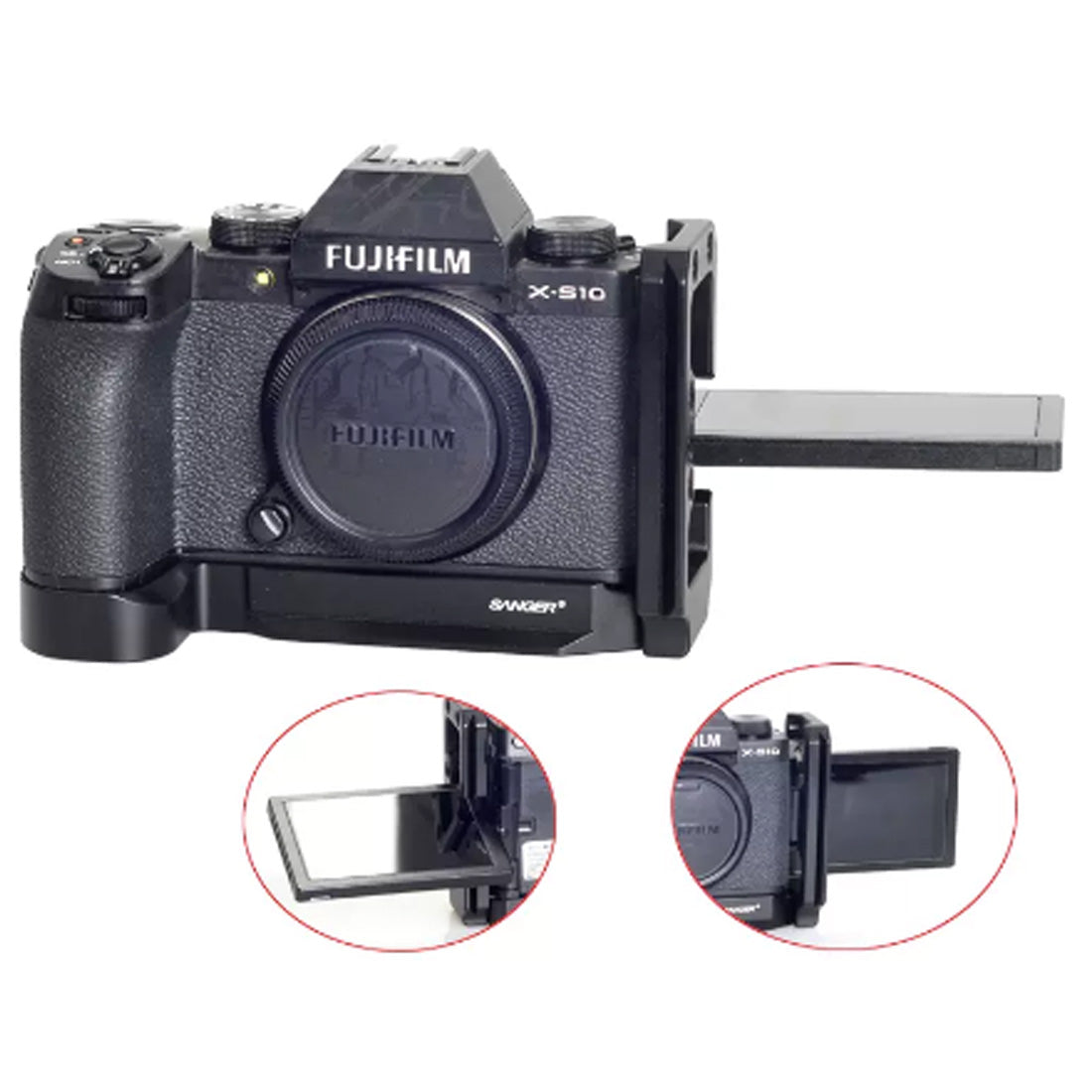 Topcine L-Shape Bracket for FUJIFILM X-S10 Camera,Compatible Quick Release L   Plate,Built-in wrench  TOPCINE   