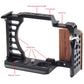 Topcine Metal Cage with Wood Handle for Sony ZV-E1 Camera,with Multiple 1/4 Threaded Holes ARRI Positioning Points and Cold Shoes Mounts  TOPCINE   