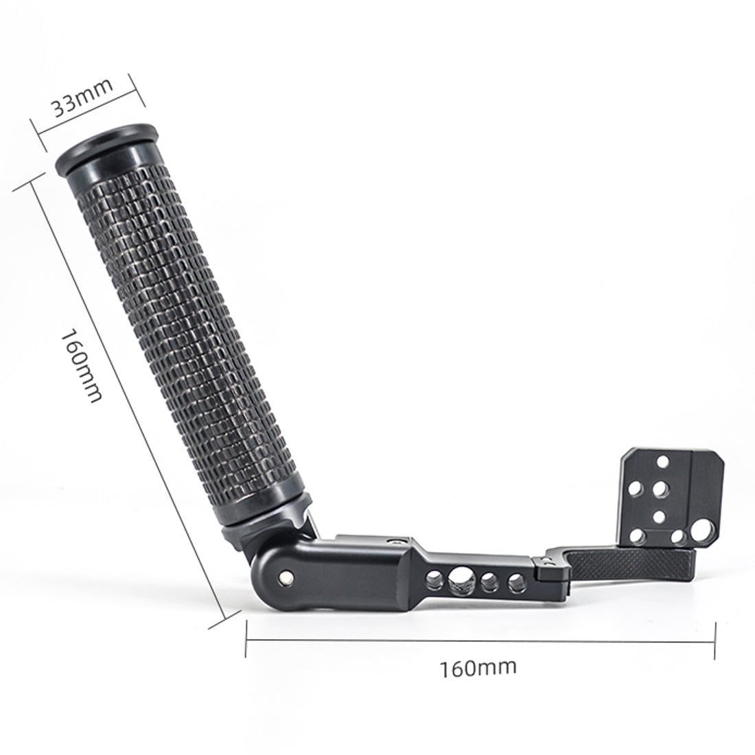 Topcine Gimbal Adjustable Handle Grip for DJI Ronin S/SC/RSC2, Stabilizer Handgrip Extension Bracket with Cold Shoe Mount 1/4 3/8 Threaded Holes for Video Light, Microphone, Monitor  TOPCINE   