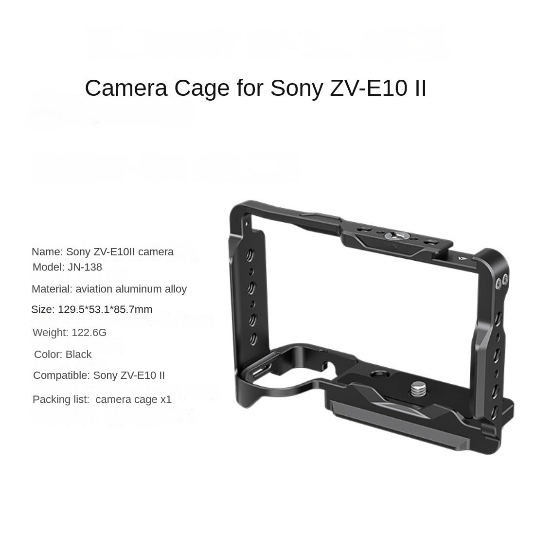 Topcine Camera Cage for Sony ZV-E10 II