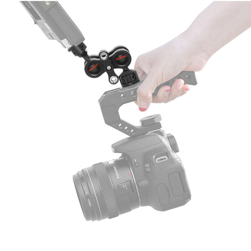 TOPCINE Multi-Function Dual Ball Head Magic Arm Mount Adapter with 1/4'' Screw for DSLR Cameras Fill Light Monitor 6KG Load  TOPCINE   