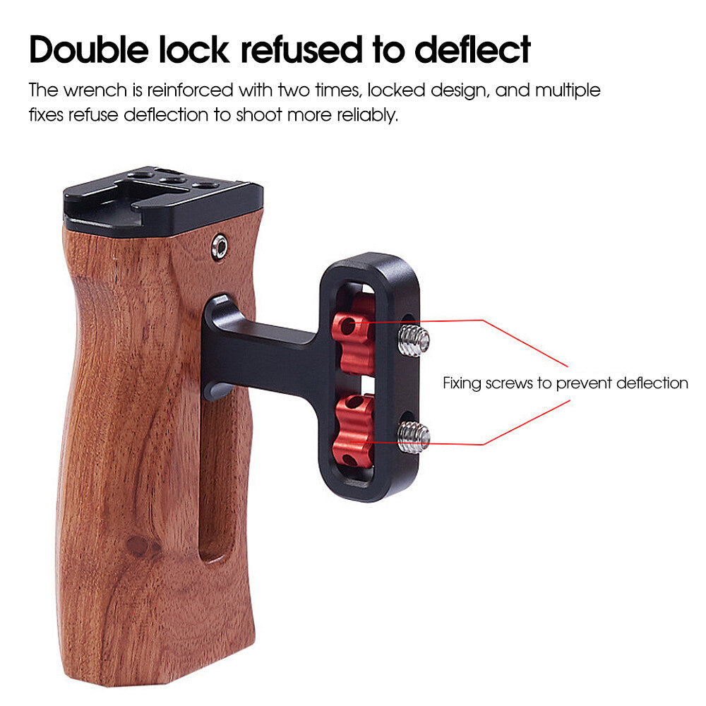 Topcine Universal Camera Cage Wooden Handgrip DSLR Side Grip Handle Microphone Fill light handgrip TOPCINE   