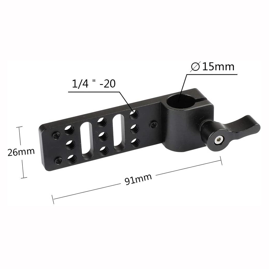 TOPCINE 15mm Rod Clamp Cheeseplate for Power Outlet, monitor stand multifunction pipe clamp  TOPCINE   