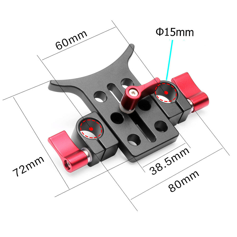 TOPCINE Universal Telephoto Lens Support with 15mm LWS Rod Clamp (Hole distance 60mm ) for Diameter 50mm to 140mm Lenses lens support TOPCINE   