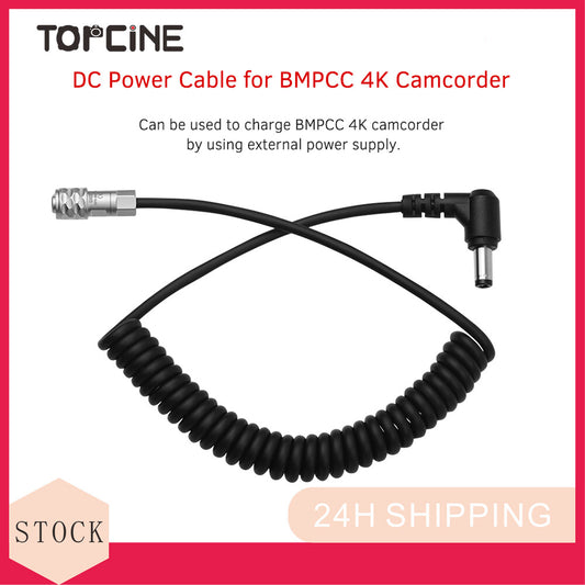 TOPCINE Blackmagic Pocket Cinema Camera 4K (BMPCC 4K) Camcorder Locking DC 5.5X2.5mm Power Cable Wire Accessories  TOPCINE   