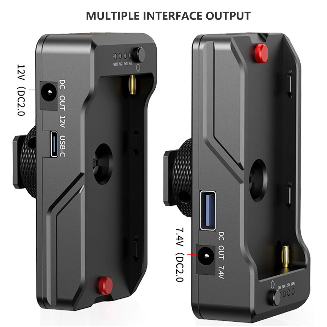 Topcine NP-F Battery Adapter Plate with Cold Shoe and 12V/7.4V Output Port for Sony NP-F Battery  TOPCINE   