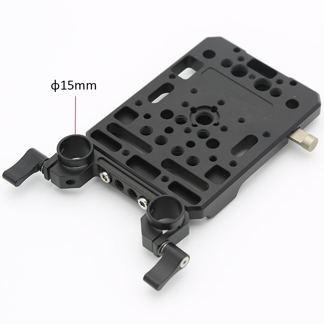 Topcine V Mount Battery Plate, V-Lock Plate Quick Release Assembly with Dual 15mm Rod Clamp for Camera Power Supply  TOPCINE   