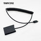 TOPCINE USB Type-C to NP-BX1 DK-X1 Dummy Battery Power Adapter DC coupler For Sony Cybershot DSC RX1 RX1R RX100 M2 M3 M4 M5  TOPCINE   