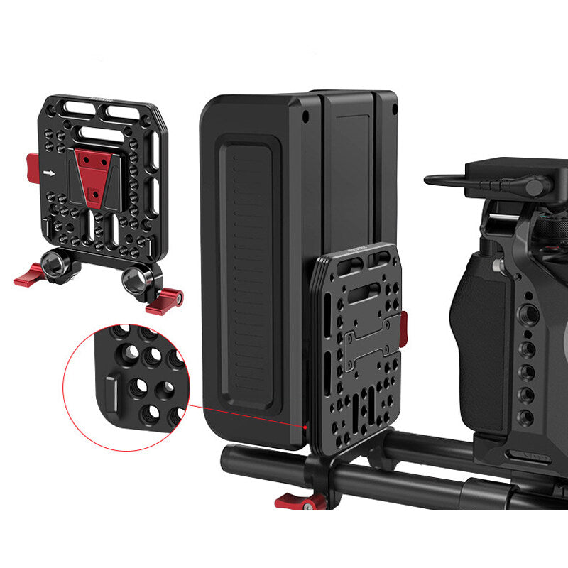 TOPCINE V-Mount Battery Plate, V-Lock Plate Assembly Kit Quick Release Plate With Female V-Dock   Male V-Lock Set Based on the Standard V-Lock Camera Rig  TOPCINE   