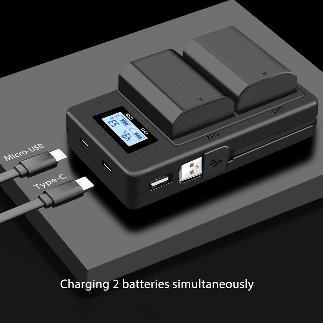 Topcine Dual Slot NP-FZ100 Battery Charger, NPFZ100 Fast Charger Compatible for Sony Alpha A7 III A7RIII A7R IV, A9, A6600, Alpha 9, A7R3 A7S III FX3, FX30 A7S3 A7C A7S3 A7IV A9S A9R A1 A7RII Cameras camera battery charger TOPCINE   