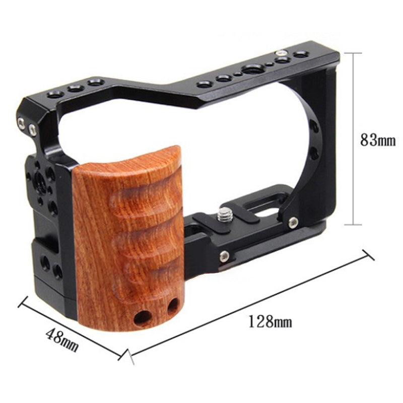 Topcine  Camera Full Cage with Wood Handle Compatible for Sony Alpha ZV-E10 Camera, Aluminum Alloy Camera Rig for Sony ZVE10 Camera. 3/8"-16 Locating Holes for ARRI Camera Cages TOPCINE   