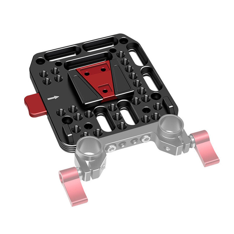 TOPCINE V-Mount Battery Plate, V-Lock Plate Assembly Kit Quick Release Plate With Female V-Dock   Male V-Lock Set Based on the Standard V-Lock Camera Rig  TOPCINE   