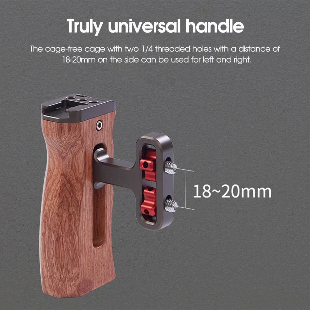 Topcine Universal Camera Cage Wooden Handgrip DSLR Side Grip Handle Microphone Fill light handgrip TOPCINE   