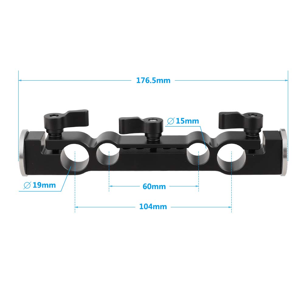 Topcine Double Rod Clamp 15mm 19mm Dual Rod Clamp Adapter with Double M6 ARRI Rosette Mount for Camera Cage Kit Rig Rod clamp 15mm Rod clamp  TOPCINE   