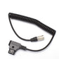 Topcine D-tap to Hirose 4-pin Compatible for Sound Devices 688 633 644 Zoom F8 Coiled Power Cable  TOPCINE   