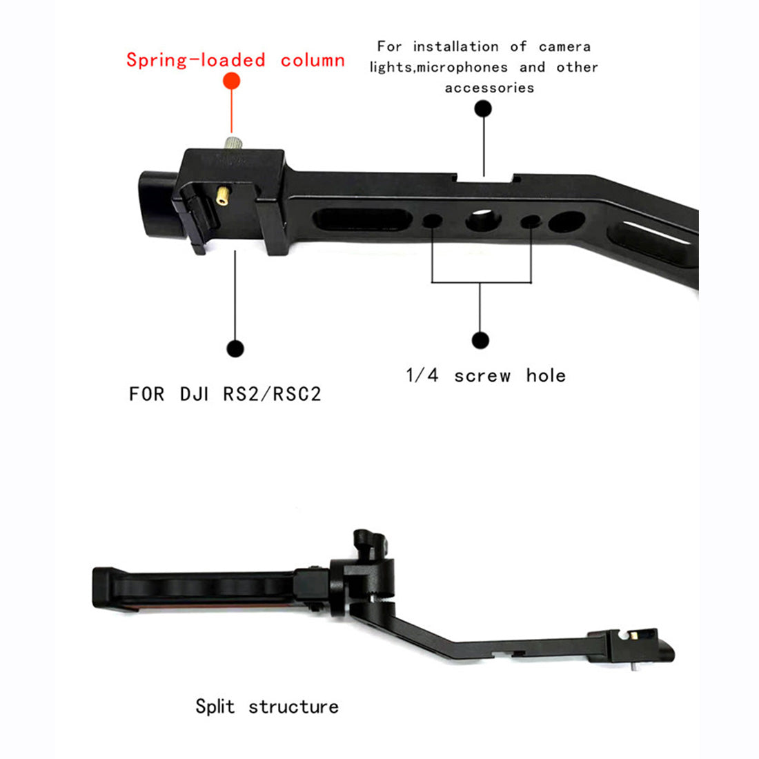 Topcine RS3 Handle RS2 Handgrip Adjustable Sling Handheld Extension L Bracket Compatible for DJI Ronin RS3 Mini/RS3/RS3 Pro/RS 2/RSC2 Gimbal Stabilizer  TOPCINE   