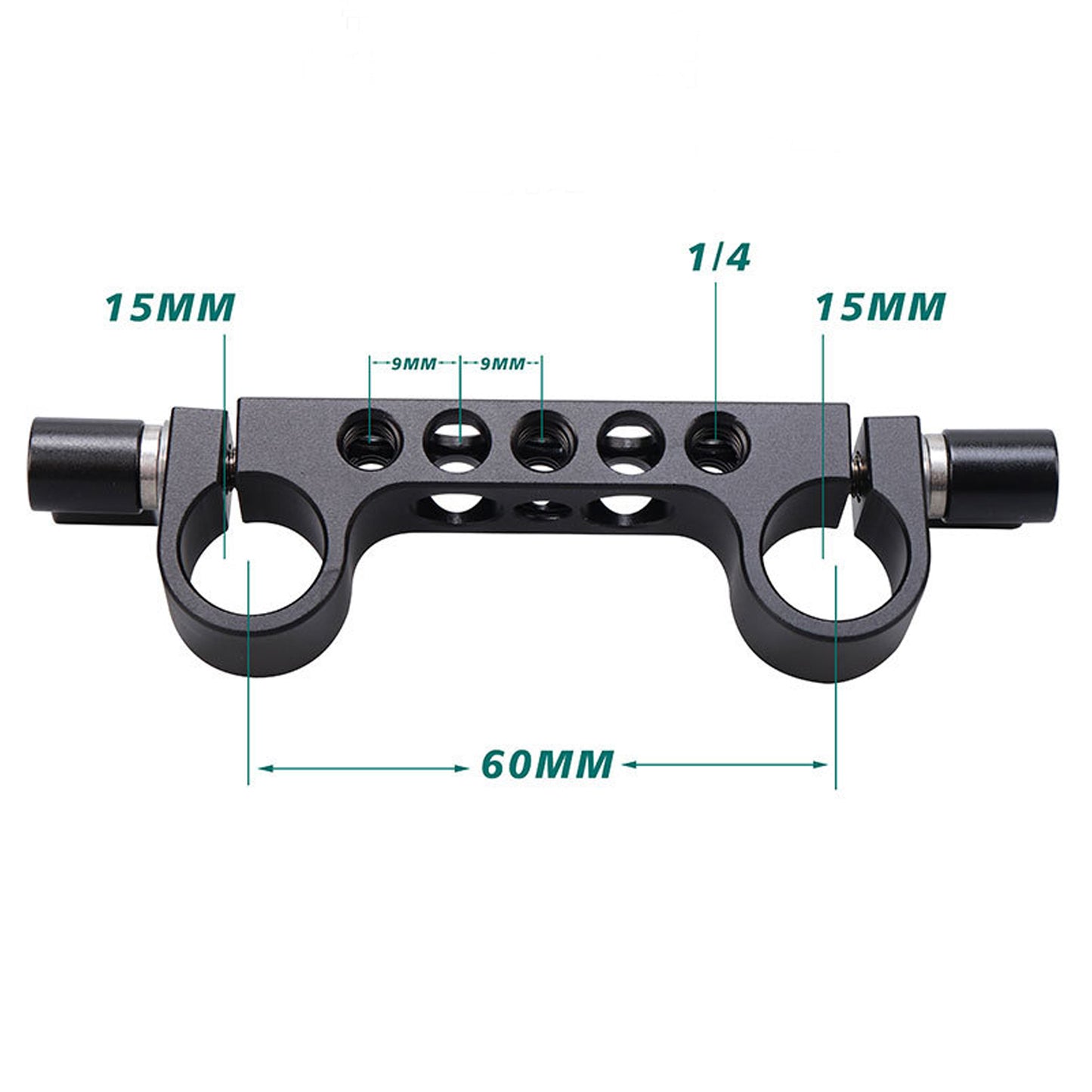 TOPCINE R9CB 15mm Double Hole Pipe Clamp Rail Connector SLR Camera Parallel Dual-Hole Multi-Function Pipe Clamp for DSLR Camera Rig  TOPCINE   