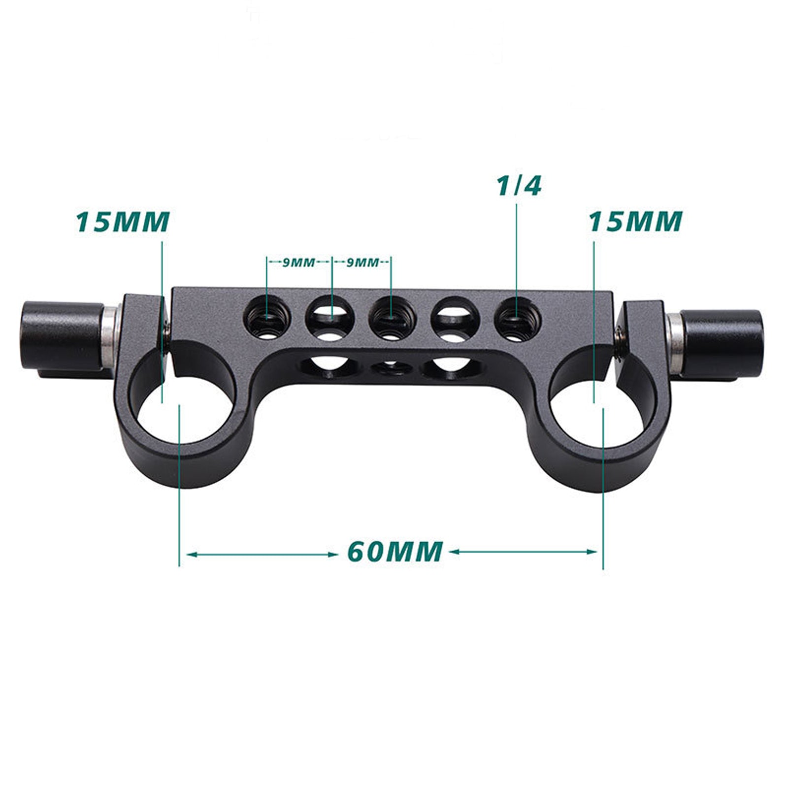 TOPCINE R9CB 15mm Double Hole Pipe Clamp Rail Connector SLR Camera Parallel Dual-Hole Multi-Function Pipe Clamp for DSLR Camera Rig  TOPCINE   