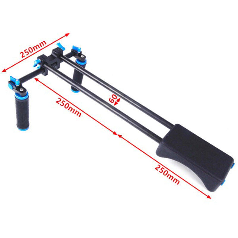 Topcine 15mm Rod Rail Shoulder Rig Support System for DSLR Camera and Camcorder with Soft Rubber Shoulder Pad and Dual Hand Grips  TOPCINE   