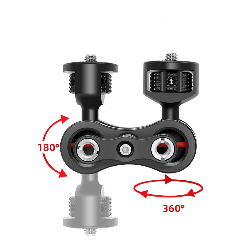 TOPCINE Multi-Function Dual Ball Head Magic Arm Mount Adapter with 1/4'' Screw for DSLR Cameras Fill Light Monitor 6KG Load  TOPCINE   